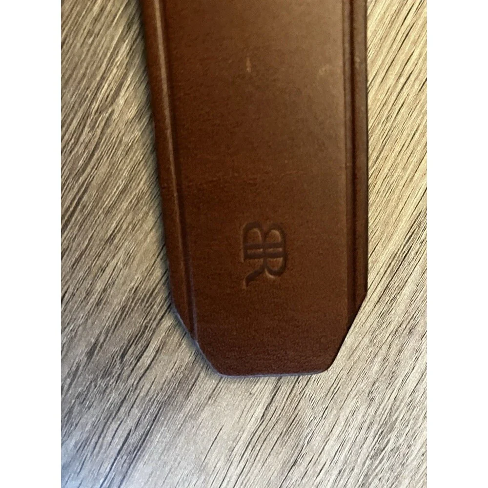 Brown Double Buckle Banana Republic Genuine Cow Leather Belt Size 34
